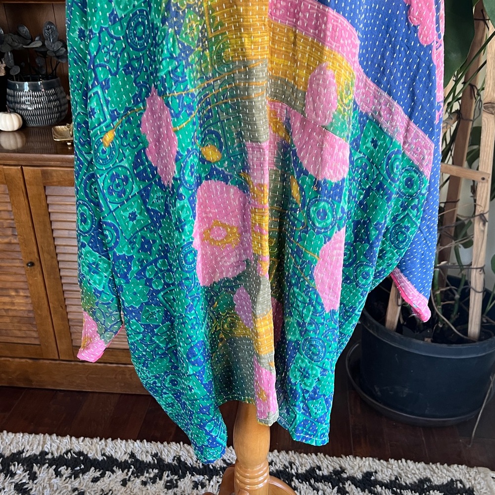 Kantha Bae Gaia Colorful Floral Kimono NWOT OS - Picture 12 of 16